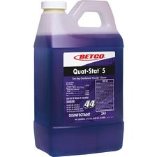Betco Quat-Stat 5 FastDraw 44 Disinfectant Concentrate - 67.6 fl oz (2.1 quart) - Lavender Scent - Deodorant, Spill Proof - Purple - 4 / Carton