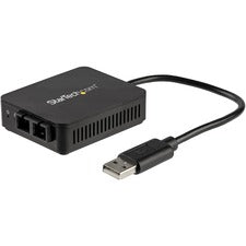 StarTech.com USB 2.0 to Fiber Optic Converter - 100BaseFX SC 1 x SC Ports - DuplexSC Port - USB - Multi-mode - 1310 nm Fiber - Fast Ethernet - 100Base-FX - 2 km - USB - External