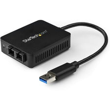 StarTech.com USB 3.0 to Fiber Optic Converter - 1000Base-SX SC 1 x SC Ports - DuplexSC Port - USB - Multi-mode - 850 nm Fiber - Gigabit Ethernet - 1000Base-SX - 0.55 km - USB