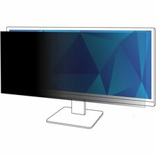 3M Privacy Filter for 38in Monitor, 21:9, PF380W2B Black, Matte For 38" Widescreen LCD Monitor - 21:9 - Scratch Resistant, Fingerprint Resistant, Dust Resistant - Anti-glare - 1 Each
