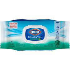 Clorox Disinfecting Cleaning Wipes Flex Pack Fresh - White - 75/Pack - 1 Each