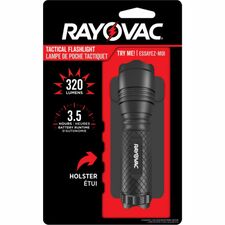 Rayovac RoughNeck 3AAA LED Tactical Flashlight LED - 260 lm Lumen - 3 x AAA - Alkaline - Battery - Aluminum - Water Resistant, Drop Resistant - Black - 1 Each