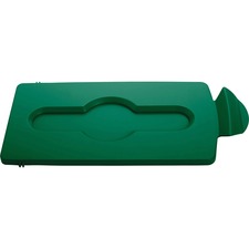 Rubbermaid Commercial Slim Jim Green Closed Lid Insert Green - Plastic - 1 Each
