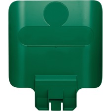 Rubbermaid Commercial Slim Jim Green Recycle Billboard Green - Plastic - 1 Each
