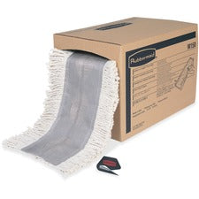 Rubbermaid Commercial Continuous Roll Dust Mop 5" Width x 40" Length - Cotton - 1 / Carton