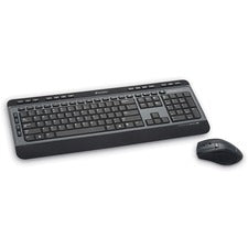 Verbatim Wireless Multimedia Keyboard and 6-Button Mouse Combo - Black USB Type A Wireless RF - Black - USB Type A Wireless RF - Optical - Scroll Wheel - Black - Multimedia Hot Key(s) - AA, AAA - Compatible with Windows, Mac OS, Linux - 1 Each
