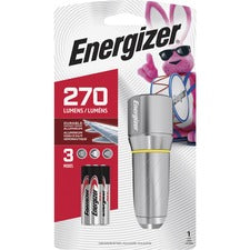 Energizer Vision HD Compact Flashlight LED - 270 lm Lumen - 3 x AA - Battery - Metal - Chrome - 1 Each