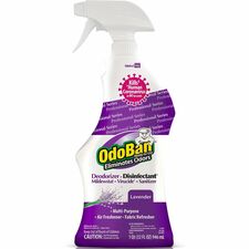 OdoBan Lavender Deodorizer Disinfectant Spray Ready-To-Use - 32 fl oz (1 quart) - Lavender Scent - Deodorize, Disinfectant, Residue-free - Purple - 12 / Carton