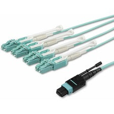 StarTech.com Fiber Optic Patch Duplex Network Cable 6.56 ft Fiber Optic Network Cable for Network Device, Patch Panel, Hub, Switch, Media Converter, Router - First End: 1 x MTP/MPO Network - Female - Second End: 8 x LC Network - Male - 40 Gbit/s - Patch C