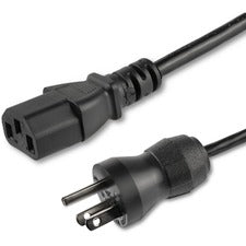 StarTech.com Standard Power Cord For Monitor, Computer - 125 V AC / 10 A - Black - 10 ft Cord Length - NEMA 5-15P / IEC 60320 C13 - North America - 1 Each
