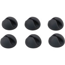 Bluelounge CableDrop Cable Anchors Cable Clip - Black - 1.10" Length - 6 / Pack