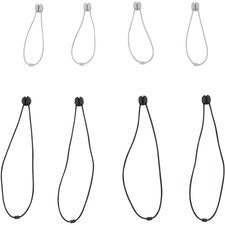 Bluelounge Pixi Reusable Ties Cable Tie - Black Gray - 8 / Pack