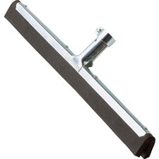 Ettore Wipe 'n Dry Floor Squeegee 22" Rubber Blade - 1.3" Height x 22" Width x 4" Length - Durable, Rust Resistant, Long Lasting - Steel Gray - 1Each