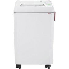 ideal. 2503 Cross-cut Paper Shredder Continuous Shredder - Cross Cut - 10 Per Pass - for shredding Staples, Paper, Paper Clip, Credit Card - 0.625" x 0.093" Shred Size - P-5 - 24 ft/min - 10.25" Throat - 20 gal Wastebin Capacity - 750 mW - White - TAA Com