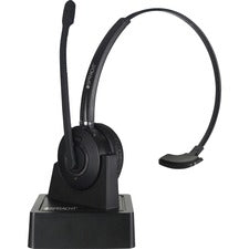 Spracht ZUM COMBO Bluetooth/USB Wireless Headset + Base Mono - Wireless - Bluetooth - 33 ft - 32 Ohm - 300 Hz to 3.40 kHz - Over-the-head - Monaural - Supra-aural - Noise Cancelling, Noise Reduction, Echo Cancelling, Uni-directional Microphone - Black