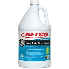 Betco Green Earth Glass Cleaner Concentrate - 128 fl oz (4 quart) - Bio-based, Non-scratching, Non-streaking, Fog-free, Pleasant Scent, Residue-free - Blue - 4 / Carton
