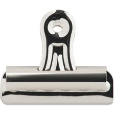 Business Source Bulldog Grip Clips No. 2 - 2.3" Width - for Paper - Heavy Duty - Silver - 36 / Box