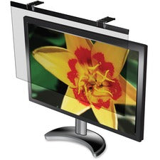 Business Source Wide-screen LCD Anti-glare Filter Black For 24" Widescreen LCD Monitor - 16:10 - Acrylic - Anti-glare - 1 Each