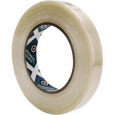 Business Source Filament Tape 60 yd Length x 0.75" Width - 3" Core - White - Fiberglass Filament - For Reinforcing - 1 Roll