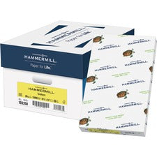 Hammermill Colors Recycled Copy Paper - Canary Legal - 8 1/2" x 14" - 20 lb Basis Weight - Jam-free - Canary - 500 Sheets per Ream - 10 / Carton
