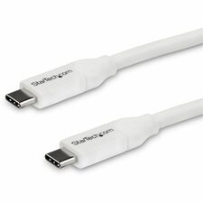 StarTech.com USB Data Transfer Cable 13.12 ft USB Data Transfer Cable for Notebook, MacBook, MacBook Pro, Chromebook, Wall Charger, Power Bank, Docking Station, Car Charger - First End: 1 x 24-pin USB 2.0 Type C - Male - Second End: 1 x 24-pin USB 2.0 Typ