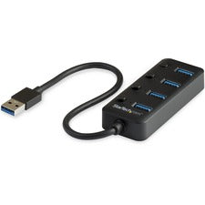 StarTech.com 4-Port USB 3.0 Hub - 4x USB-A with Individual On/Off Switches USB - External - 4 USB Port(s) - 4 USB 3.0 Port(s) - UASP Support - Linux, PC