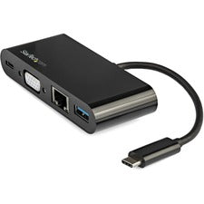 StarTech.com USB-C VGA Multiport Adapter - Power Delivery(60W) - USB 3.0 - GbE for Projector, Monitor, Tablet, Smartphone, Notebook - 60 W - USB Type C - 1 Displays Supported - Full HD - 1920 x 1200, 1920 x 1080 - 3 x USB Ports - 2 x USB 3.0 - USB Type-A