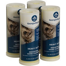Georgia-Pacific Heavy-Duty Gel Industrial Hand Cleaner Dispenser Refills Citrus Scent - 3.17 quart - Grime Remover, Soil Remover, Tar Remover, Paint Remover, Lacquer Remover - Hand, Skin - Clear - Heavy Duty, Non-greasy, Site Window, Fast Acting - 4 / Car