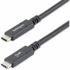 StarTech.com USB Data Transfer Cable 5.91 ft USB-C Data Transfer Cable for Notebook, MacBook Pro, MacBook, Chromebook, Wall Charger, Power Bank, Docking Station, Monitor - First End: 1 x 24-pin USB 3.0 Type C - Male - Second End: 1 x 24-pin USB 3.0 Type C