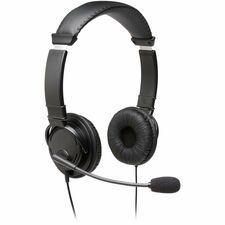 Kensington USB-A Headphones with Mic Stereo - USB Type A - Wired - Over-the-head - Binaural - Supra-aural - 6 ft Cable - Noise Cancelling Microphone