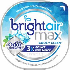Bright Air Max Scented Gel Odor Eliminator Gel - 8 oz - Cool Clean - Odor Neutralizer, Phthalate-free, Paraben-free, BHT Free, Bio-based, Formaldehyde-free, NPE-free - 1 Each