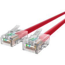 Belkin RJ45 CAT-5e Patch Cable Red 12 12 ft Category 5e Network Cable for Network Device - First End: 1 x RJ-45 Network - Male - Second End: 1 x RJ-45 Network - Male - Patch Cable - Gold Plated Connector - 24 AWG - Red - 1 Each