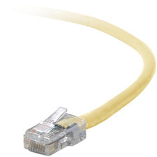 Belkin RJ45 CAT-5e Patch Cable Yellow 01 1 ft Category 5e Network Cable for Network Device - First End: 1 x RJ-45 Network - Male - Second End: 1 x RJ-45 Network - Male - Patch Cable - Gold Plated Connector - 24 AWG - Yellow - 1 Each