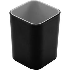 Advantus Fusion Pencil Cup 4" Height x 2.8" Width x 2.8" Depth - Polystyrene - Black, Gray - Sturdy - 1 Each