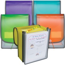 C-Line CLI-58700 Letter Organizer Folder 8 1/2" x 11" - 400 Sheets Capacity - 7 Front, Internal Pocket(s) - Assorted - 1 Each