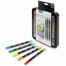 Crayola Brush & Detail Dual Tip Markers Ultra Fine Brush Marker Point - 16 / Set