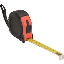 Genuine Joe Tape Measure 12 ft Length - Imperial Measuring System - Red, Black - 1 Each