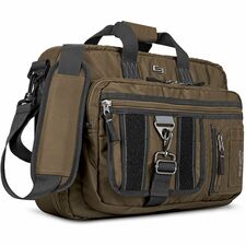 Solo Black Ops Carrying Case (Backpack/Briefcase) for 15.6" Notebook - Bronze Bump Resistant Interior, Scratch Resistant Interior - Nylon Body - Shoulder Strap - 13.6" Height x 17.3" Width x 3.4" Depth - 1 Each