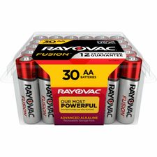 Rayovac Fusion Premium Alkaline AA Batteries For Multipurpose - AA - 30 / Pack