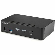 StarTech.com 2-Port DisplayPort KVM Switch - 4K 60Hz 2 Computer(s) - 1 Local User(s) - 3840 x 2160 - 8 x USB - 3 x DisplayPort - Desktop - TAA Compliant