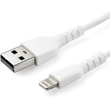 StarTech.com 3.3 ft. (1 m) USB to Lightning Cable - Apple MFi Certified - White 3.28 ft Lightning/USB Data Transfer Cable for Smartphone, iPad, iPhone, AirPods, Magic Keyboard, Siri Remote, iPad Air, iPad mini, Magic Mouse, Magic Trackpad, Charger - First