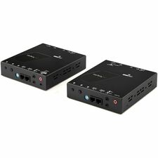 StarTech.com HDMI over IP Extender Kit with Video Wall Support - 1080p 1 Input Device - 1 Output Device - 328.08 ft Range - 2 x Network (RJ-45) - 1 x HDMI In - 1 x HDMI Out - Full HD - 1920 x 1080 - Twisted Pair - Category 6 - Rack-mountable - TAA Complia