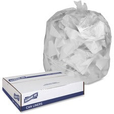 Genuine Joe Economy High-Density Can Liners Small Size - 10 gal Capacity - 24" Length x 24" Width x 0.24 mil (6 Micron) Thickness - High Density - Translucent - Resin - Breakroom, Restroom, Office Waste, Can - 1000/Box - 96 / Pallet