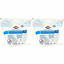Clorox Healthcare Bleach Germicidal Wipes Bucket Refill Ready-To-Use - 12" Length x 12" Width - Anti-corrosive - White - 110/Tub - 200 / Pallet
