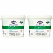 Clorox Healthcare Hydrogen Peroxide Cleaner Disinfectant Wipes 11" Length x 12" Width - Bleach-free, Antibacterial - White - 185/Tub - 2 / Carton