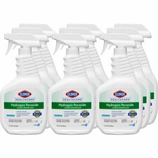 Clorox Healthcare Hydrogen Peroxide Cleaner Disinfectant Spray 32 fl oz (1 quart) - Bleach-free, Disinfectant, Antibacterial - Clear - 9 / Carton