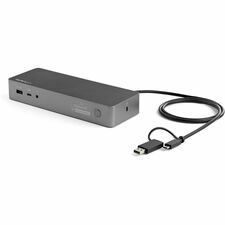 StarTech.com USB-C Docking Station with USB-A LaptopCompatibility - 100W PD for Notebook - 100 W - USB Type C - 2 Displays Supported - 5K - 4096 x 2160, 5120 x 2880 - 4 x USB Ports - 4 x USB 3.0 - 3 x USB Type-A Ports - USB Type-A - 1 x USB Type-C Ports -