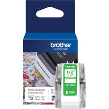 Brother Multipurpose Label 1/2" Width - Zero Ink (ZINK) - Paper - Water Resistant - 1 Each