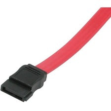 C2G 36in 7-pin 180° 1-Device Serial ATA Cable 3 ft SATA Data Transfer Cable for Peripheral Device, PCI Card, Hard Drive, Motherboard, Controller - First End: 1 x 7-pin SATA 3.0 - Female - Second End: 1 x 7-pin SATA 3.0 - Female - 6 Gbit/s - Red - 1 Ea