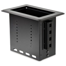 StarTech.com Single-Module Conference Table Connectivity Box Cable Box - Black - 3.90" Length - Aluminum, Steel - 1 Each